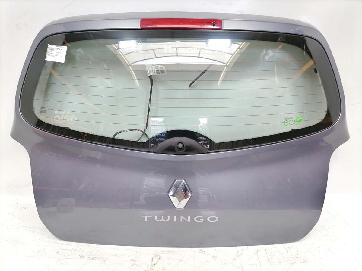 Renault Twingo 2 original Heckklappe mit Heckscheibe TEJ47 Bleu gris Bj.2009